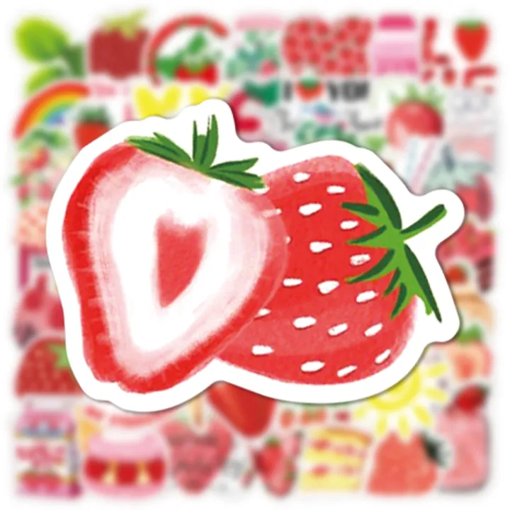50pcs%20Cute%20Sweet%20Strawberry%20Stickers%20Notebook%20Scrapbooking%20Aesthetic%20Cartoon%20Sticker%20Ins%20Style%20Candy%20Vinyl%20Decals%20for%20Kids%20Girl%20-%20Image%204