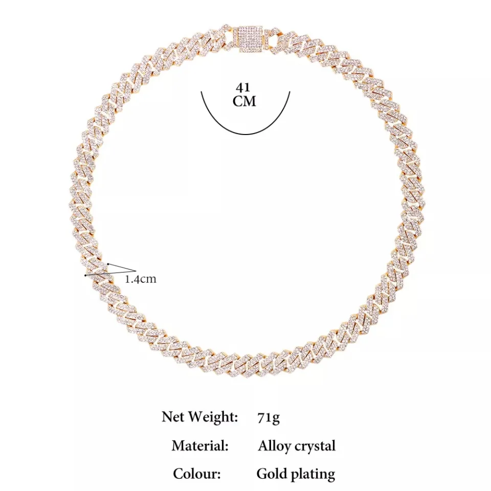 For Men Cuban Link Chain Swarovski RARE PRINCE By CARAT SUTRA