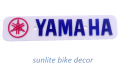 Upvc Name Plate for Yamaha Motorcycle. Blue in White. 