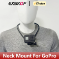 Adjustable Neck Mount Necklace Holder For GoPro Hero 12 11 10 9 8 7 6 5 4 Insta360 X2 X3 DJI Osmo Action Camera Accessories. 