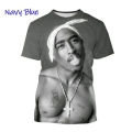 New Fashion Hip-hop Rapper Tupac Shakur 3D Printed T-shirt Fashion Personality 2Pac Hip-hop Street Style Neutral Casual T Shirt. 