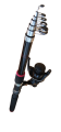 Fishing rod carbon fiber 10 FIT // Black QUNHAI Fishing For Reel CB 240.