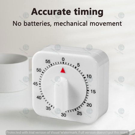 60 Minute Mechanical Multi Purpose Timer- white