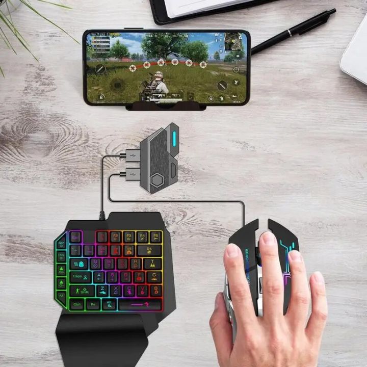 One-Handed%20Gaming%20Keyboard%20And%20Mouse%20Set%205.0%20Converter%20Ergonomic%20Portable%20Game%20Controller%20For%20Mobile%20Phone%20Gamer%20Fast%20Charging%20-%20Image%205