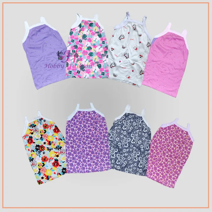 8%20Pieces%20Multi%20Color%20Cotton%20girls%20Singlet%20/%20Tank%20Top%20by%20any%20color%20-%20Image%202