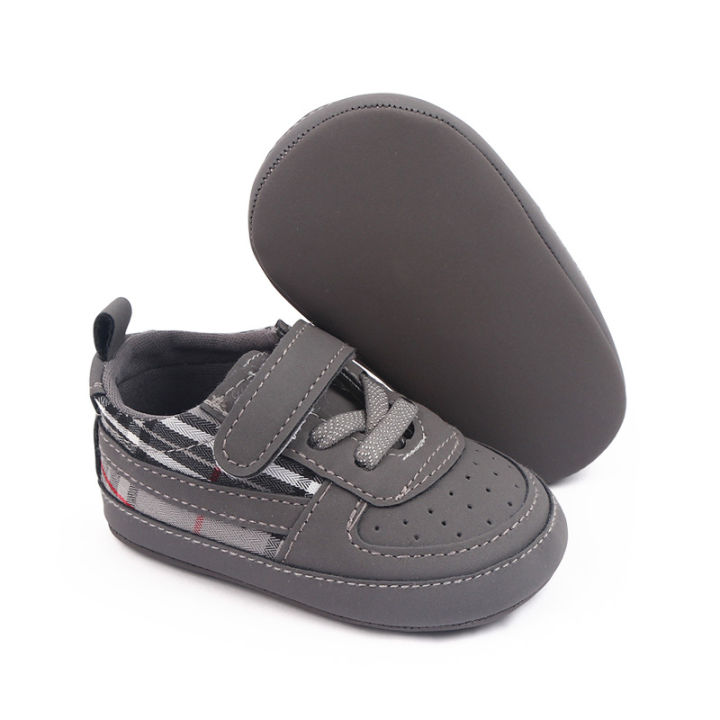 HAVEit360)Baby Boy Shoes Soft Sole Infant Toddler First Walkers Baby Boys  Crib Shoes Fashion Pu Leather Sneakers Boy Casual Shoes (00-15 Months)