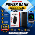 VEN-DENS 10000mAh Fast Charging Power Bank VD-PB041 – Dual USB Ports, Lightweight Portable Battery Pack for Android & iPhone.