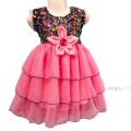 New Baby Girls Fashionable Premium Quality Beautiful Party Dress With Belt t One Piece Baby Dress for 1--8 year. 