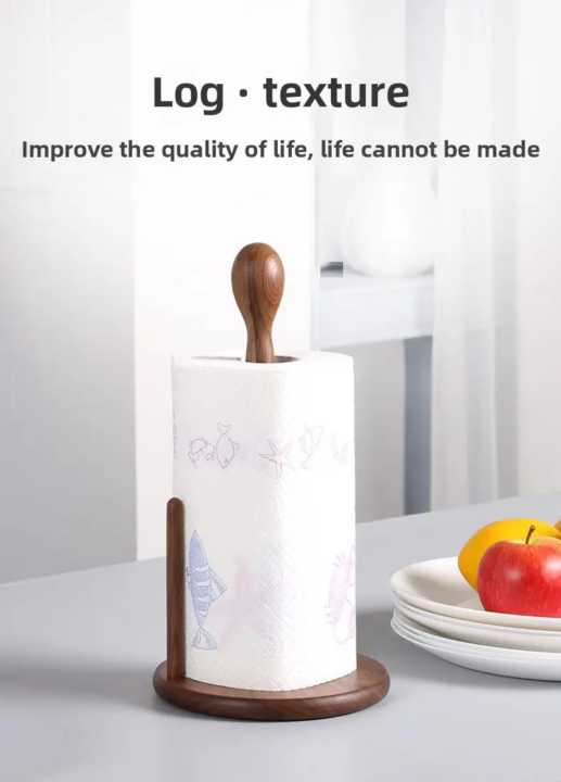 Wooden%20Kitchen%20Standing%20Tissue%20Paper%20Towel%20Roll%20Rack%20Holder%20Holders%20Toilet%20Roll%20Stand%20Weighted%20Base%20-%20Image%203