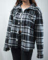 Plaid Flannel Jacket in Black and Grey.