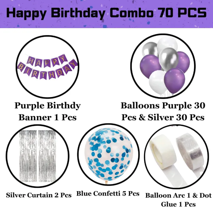 Purple%20Birthday%20Decoration%20Combo%20Pack%20With%20Banners,%20Curtains,%20Balloons,%20Confetti%20Balloons%20and%20Balloon%20Arch%20With%20Glue%20Dot%20Tape%20Decorations%20Full%20Package-%20(Pack%20of%2070%20Pcs)%20-%20Image%202