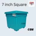 7 inch square plastic flower tub mixed color - Khandani Planter BP Plastic.