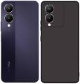 vivo Y28 Silicone Matte Flexible Soft Phone Case - Black - Phone Back Cover.