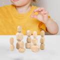 Wooden Sorting Stacking Balancing Stone Montessori Building Blocks Stacking Game for Children. 