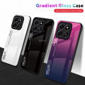 Quiberk for Honor X6b 4G Tempered Glass Hard Case Gradient Color Back + Soft Frame Shockproof Phone Cover. 