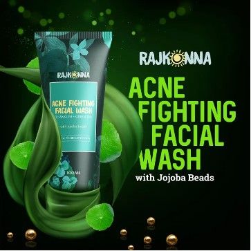 Rajkonna Acne Fighting Facial Wash With Jojoba Beads (100ml)
