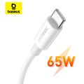 Baseus Supervooc PD65W USB To Type C Cables 6.5A Fast Charging Smart Phone Data Cable For OPPO Realme One Plus Xiaomi Charger.
