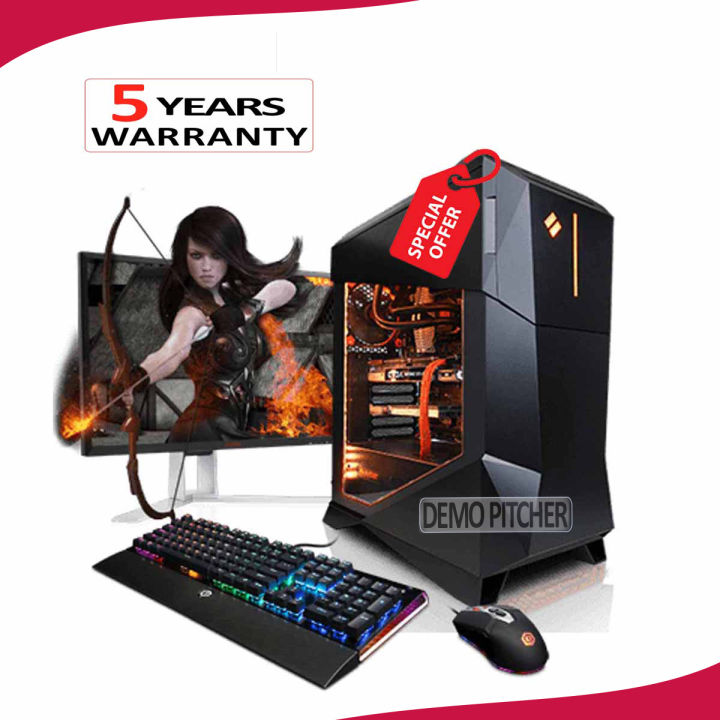 Intel® Core i3 RAM 4GB HDD 1000GB Monitor 19 inch Graphics 2GB Built-in for Gaming PC Windows 10 64 Bit Nice looking Best Desktop Computer