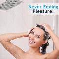 Luxury Rain Shower Head, Modern Ultra-thin Stainless Steel Rainfall Shower head for Bathroom, 6 inch, Square, Chrome & 16 inch Ceiling Mounted Shower Head Arm Bathroom Shower Head Bracket Bar G1/2 Shower Head Fixed Pipe Shower Head Holder. 