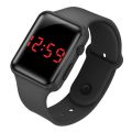 Lwcc 8029 Popular Led Square Rubber Strap Watch Electronic Student Adult Couple Watches Digital Relo. 