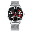 【Fashion】Lanz Watch Rotating Wheel Three-Dimensional Hollow Car Modification Gift Waterproof Luminous Middle East Asia Men'S Watch. 