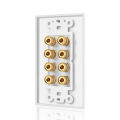 8 Posts Speaker Wall Plate Home Theater Wall Plate Audio Panel for 4 Speakers. 