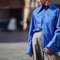 AEL Royal Blue shirt women Lapel Blouse Feminina fashion Safari style Spring Summer top Clothing loose Plus Size new.