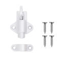 Spring Loaded Window Door Bolt Gate Security Pull Ring Spring Bounce Door Bolt Automatic Latch Bolt Gate Lock Hook Self-Closing 1Set. 
