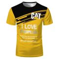 2022 Summer Caterpillar 3dt T Shirt Men's Avatar 3D Print Shirt Black Fashion Short Sleeve Casual Top. 