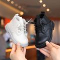 Kids Leather Chelsea Boots Waterproof Children Sneakers Gray Black Boots for Baby Girls Boots Boys Shoes School Party Boot.