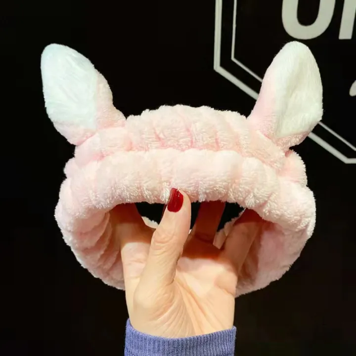 Korean%20Version%20of%20Super%20Cute%20Hair%20Bands%20Rabbit%20Ears%20Flannel%20Hairband%20Face%20Mask%20Bangs%20Hairband%20Cute%20Girl%20Animal%20Fluffy%20Headband%20Hair%20Accessories%20-%20Image%202