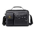WEIXIER Men's Shoulder Bag Men Crossbody Bags PU Leather Handbag Capacity Men Messenger Bags Top handle Tote Bag for Male bolsos.