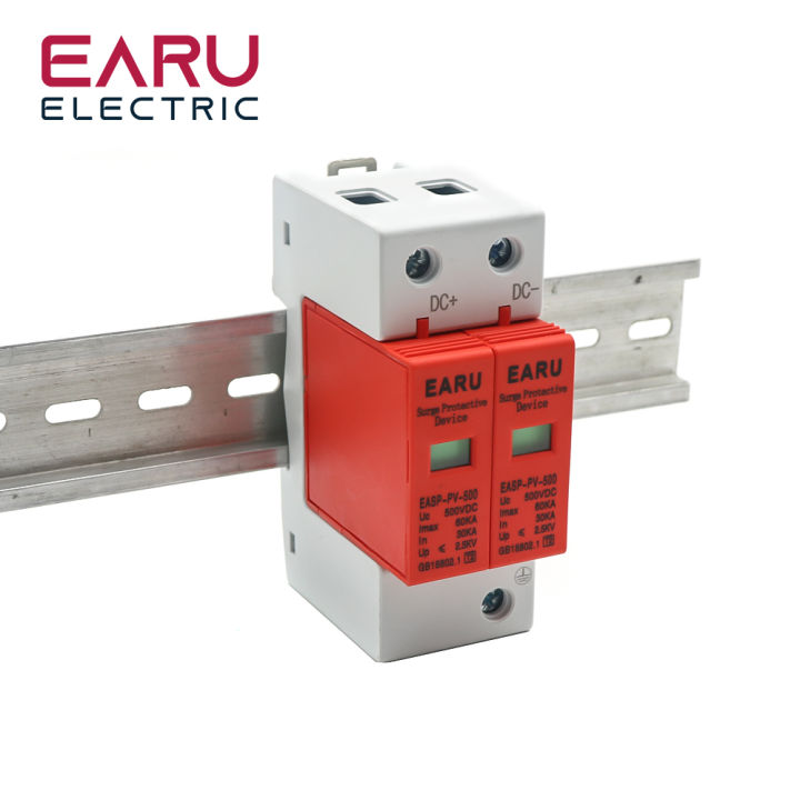SPD%202P%203P%20DC%20500V%20800V%201000V%2020KA~40KA%2030KA~60KA%20House%20Lightning%20Surge%20Protector%20Protective%20Low-voltage%20Arrester%20Device%20PV%20Solar%20-%20Image%204