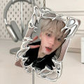 Cyberpunk 3 inch acrylic Kpop photocard holder Idol photo card ID bus cards protective case keychain school stationery. 