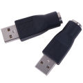 2Pcs PS/2 Male to USB Female Port Adapter Converter for PC Keyboard Mouse Mice.