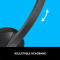 Logitech H340 Wired Headset, Stereo Headphones with Noise-Cancelling Microphone, USB, PC/Mac/Laptop - Black. 