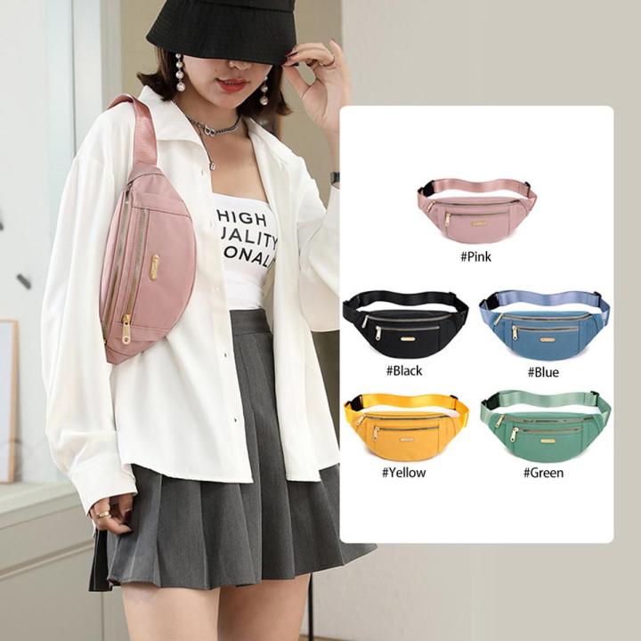 Waist Pack Lady Bags Fashion Solid Casual Street Messenger Chest Bags for Women Nylon Waist Bag Versatile Crossbody Bag
