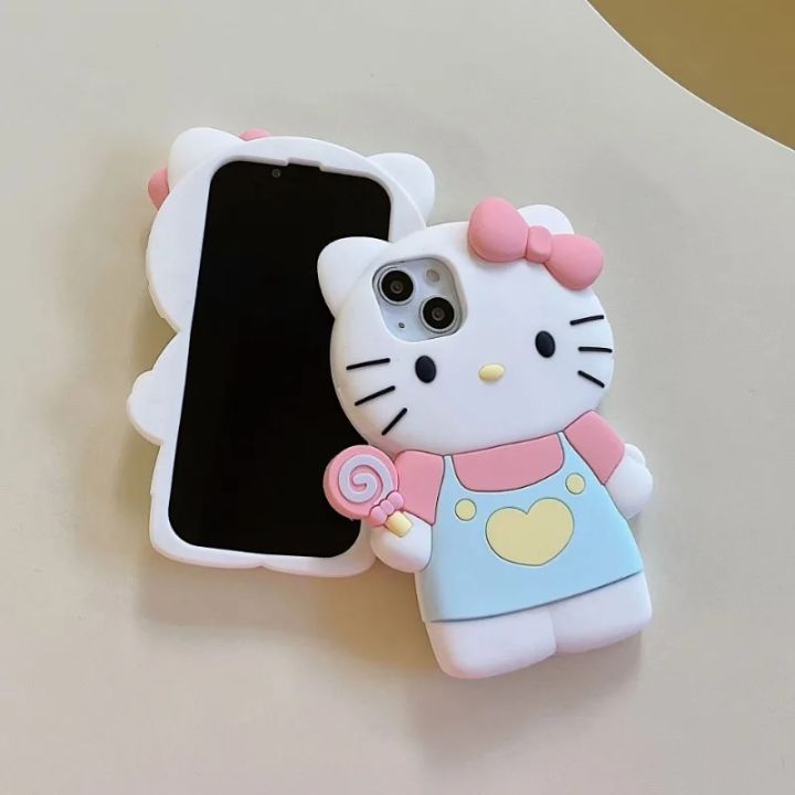 Sanrio%20Hello%20Kitty%203D%20Stereoscopic%20Phone%20Case%20For%20IPhone%2015%2014%2013%2012%2011%20Pro%20Max%20XR%20XS%20Kuromi%20Melody%20Silicone%20Soft%20Back%20Cover%20Y2K%20-%20Image%204