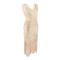 Women's 1920s Vintage Sequin Full Fringed Deco Inspired Flapper Dress Roaring 20s Great Gatsby Fall Cloths Dress Vestidos. 