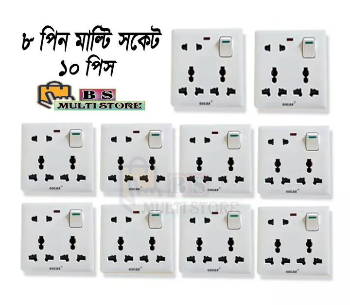 8%20Pin%20Multi%20Gang%20Socket%20Double%203%20Pin-%201Piece%202%20Pin%20%20Multi%20Function%20Universal%20Wall%20Switch%20Socket%2010%20Pcs%20Combo%20-%20Image%204