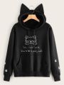 2023 New Stylish Design Ladeis  Printed Cotton Hoodie For Winter. 