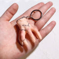 New Wednesday Addams Keychain Pendant Thing Hand Addams Family Keyring Key Chain Student School Bag Accessories Women Men Gifts.