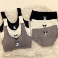 Sanrio Sports Bra Hello Kittys Kuromi Kawaii Anime Print Sports Underwear Simple Comfortable Brassiere Bra Panties Set Girl Gift. 