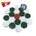 Special Carrom Guti with Stricker (5 Pcs guti Extra) - Green & White.