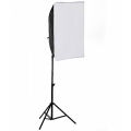 Professional 4-in-1 E27 Lamp Holder Studio Softbox Light Kit (Black) with 60x60cm Stand Included for Lighting Mastery. 