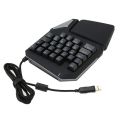Left Hand Programmable Keys T9 Pro wired keypad Single Handed Game keyboard one hand Ergonomic Gaming Keypad For PUBG PC Laptop.