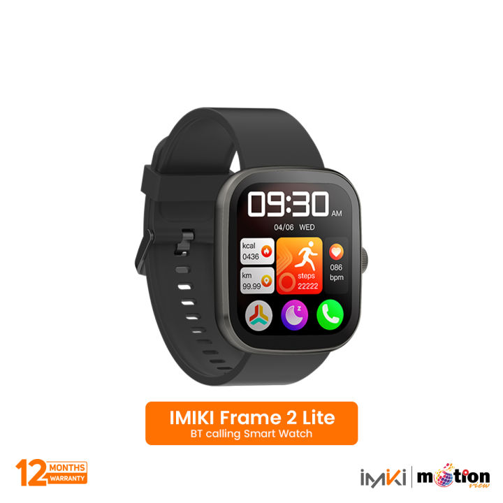 IMIKI Frame 2 Lite 2.5D ultra-thin Screen BT Calling Smart Watch