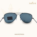 Aviator Classic Sunglasses for Men Black Frame Black Lens | UV400 Protection | Premium Metal Frame.