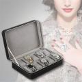 Portable watch box organizer PU leather casket with zipper classic style 10 grids multi-functional bracelet display case.