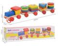 Wooden Set Column Three Car CHILDREEN Early Educational Geometric Matching Shape Building Vehicle Block Wooden Toy.